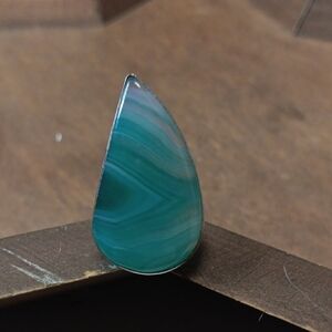 Elegant Teardrop Green Stone Ring